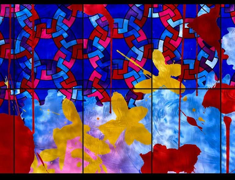 مطار البحرين الدولي يُزدان بلوحة "وئام وسلام" من الزجاج المُعشّق من إبداع السير برايان كلارك